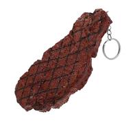Abaodam PVC Steak Keychain Lifelike Meat Keyring Decorative Miniature Fake Beef Food Accessory for Car Backpack Purse Gift for Cooking Enthusiasts
