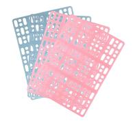 Abaodam Rabbit Cage Floor Mats 4Pcs Plastic Hollow Feet Pads Snap Joint Blue Pink for Small Animals Like Guinea Pigs and Hamsters in Comfortable Resting Spaces