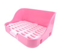 Abaodam Rabbit Litter Box with Leak Mesh Base for Small Animals Washable Bunny Potty Tray for Guinea Pigs Hamsters Cats and Puppies Comfortable Training Toilet for Indoor and Outdoor Use