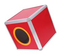 Abaodam Raffle Box Aluminum Edge 30Cm Red - Metal Ballot Container with Slot for Fundraising Events and Lucky Dip Prize Draws