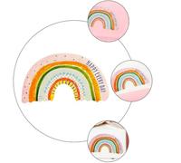 Abaodam Rainbow Adhesive Sealing Stickers for Baking 24pcs DIY Decorative Labels with Happy Every Day, Happy Birthday Thank You Designs, Rainbow Color for Christmas, Wedding Party