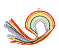 Abaodam Rainbow Hair Clip Storage Hanger Wall Hanging Organizer for Featuring Cotton Rope Material and Stylish Design, for Christmas or Birthday