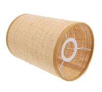 Abaodam Rattan Lamp Shade E27 E14 Drum Style Woven Holder for Table and Floor Lamps, Suitable for Bedroom and Guesthouse Decor, Bamboo and Wicker Craftsmanship