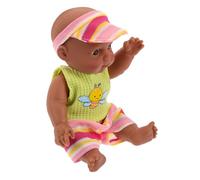 Abaodam Realistic African American Reborn Doll Soft Vinyl Newborn for Birthday Party Favor Collectible Miniature with Lifelike Features and Portable Design