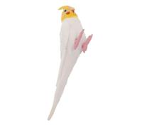 Abaodam Realistic Cockatiel Parrot Ornament, Pvc Static Solid Wildlife Model with High Realism, Bird Ornaments Indoor for Home and Garden Decoration