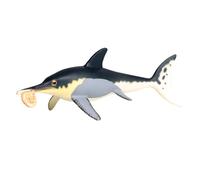 Abaodam Realistic Ichthyosaurus With Ammonite Figure, Solid Plastic Prehistoric Marine Animal Model, Educational Dinosaur Ocean Bath Toy For Kids Collection, 7.7 Inch