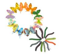 Abaodam Realistic Insect Model Montessori-inspired Caterpillar Butterfly Figurines for Preschool Learning Safe Lightweight Plastic Bug for Cognitive Development and Party Decorations