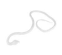 Abaodam Realistic Plastic Snake Toy for Adults and Boys and Girls 120cm Lifelike White Cobra Prank Toy for Halloween April Fool's Day and Scary Gifts