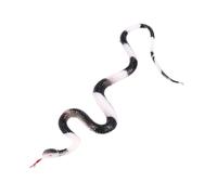 Abaodam Realistic Rubber Snake Non-toxic Environmental Friendly Prank Prop for Halloween Party Favors Science Class Gift Black and White Simulation