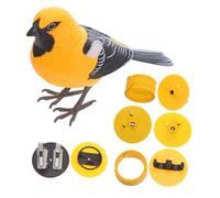 Abaodam Realistic Simulation Bird with Sound and Light Sensor Portable Lightweight Electric Chirping Bird for Nature Exploration and Independent Play Detailed Textured Interactive Wildlife