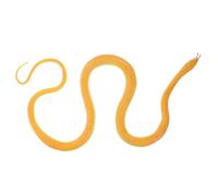 Abaodam Realistic Snake Prank with String and Clip Vivid Lifelike Yellow S Shaped Snake Figurine for Garden Decor and Practical Joke Entertainment
