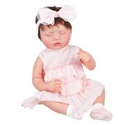 Abaodam Reborn Doll Girl Soft Vinyl Lifelike Newborn with Posable Limbs and Realistic Hair for Role Play and Hugs Gift for Family Celebrations Random Color