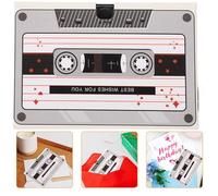 Abaodam Recordable Musical Birthday Card White Paperboard with Button Battery Included, Plays Music and Allows DIY Recording, for Birthday Greetings