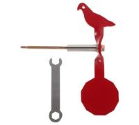 Abaodam Red Bird Design Metal Shooting Target Stand High Resilience Iron Material 360° Spinning Feature Backyard Shooting