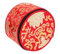 Abaodam Red Cotton Singing Bowl Storage Bag with Fine Workmanship and Zipper Closure Delicate and Luxury Tibetan Bowl Carrying Case for Meditation