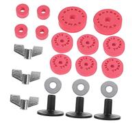 Abaodam Red Eva Cotton Pads Drum Kit Replacement Accessories with Metal Nuts and Gasket for Cymbals and Electronic Drums, Small and Light Design Suitable for Performance Use