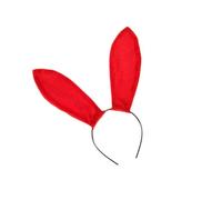 Abaodam Red Rabbit Ear Headband Creative and Eye-catching Lightweight Cloth Bunny Ears Costume Headwear Hair Accessory for Cosplay and Performance Party