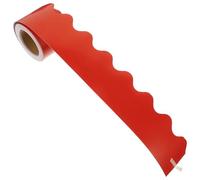 Abaodam Red Scalloped Bulletin Board Borders Made of Lightweight Coated Paper Cuttable Decorative Border Trim for Classroom Walls and Desks for School and Home Use