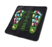 Abaodam Reflexology Foot Massage Mat with PVC Stones for Acupressure Therapy, Portable and Easy to Clean Massage Mat for Feet, for Outdoor Activities and Office Use
