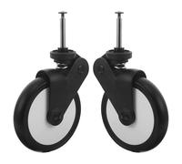 Abaodam Replacement Stroller Front Wheels 13cm Rubber Tires 1 Pair Buggy Wheel Upgrade for Pram and Walker Front Caster for Newborn Accessories