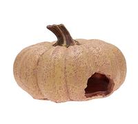 Abaodam Reptile Cave Pumpkin Hideout Durable Rest Nest for Snakes Spiders Turtles Eco Friendly Decorative Shelter with Humidifying Function Safe Comfortable Habitat for Reptile Pets