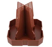 Abaodam Reptile Feeder Bowl Large Brown with Escape Design for Lizards Chameleons and Small Pets Terrarium Feeding Tray for Controlled Feeding