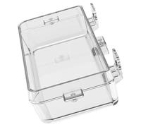 Abaodam Reptile Feeding Bowl Large Clear Abs Feeder with Suction Cup Anti-escape Holder for Lizards Tortoises and Amphibians Non-deformable Food and Water Dish Easy to Clean