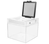 Abaodam Reptile Habitat Enclosure Feeding Box for Small Reptiles and Tarantulas, Practical Incubator Bin Suitable for Lizards, Tortoises, Spiders, and Amphibians