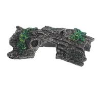 Abaodam Reptile Hideout Box Resin Terrarium Decor for Snakes Lizards Amphibians Dark Shelter Hide and Play Habitat Accessory