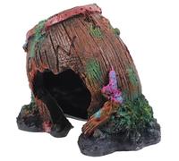 Abaodam Reptile Hideout Cave with Unique Design for Lizards Spiders Hamsters Naturalistic Reptile Shelter and Feeding Box Ornament Easy to Install Safe Habitat for Turtle Accessories and