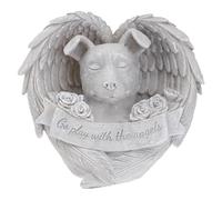 Abaodam Resin Dog Tombstone with Angel Wings Memorial Statue for Garden and Indoor Use Weather Resistant Pet Grave Marker for Backyard Patio Living Healing Tribute to Lost Pets