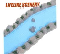 Abaodam Resin Miniature River Water Feature for Sand Table Therapy Realistic Stream Garden Decor Figurine for Dollhouse Zen Garden Relaxation Suitable for Psychological Sandplay and Home