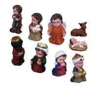 Abaodam Resin Nativity Small Jesus Ornaments Birth of Jesus Sculptures Religious Christmas Figurines Home Decor Catholicism Display