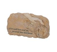 Abaodam Resin Pet Memorial Stone Garden Statue Dog Grave Marker with Photo Slot Animal Tribute for Indoor Outdoor Display Healing Keepsake for