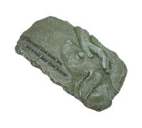 Abaodam Resin Pet Tombstone Angel Memorial Stone Garden Ornament Dog Grave Marker Moss Green Outdoor Memorial Plaque for Pets