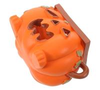 Abaodam Resin Pumpkin Napkin Holder Tissue Storage Box with Jack-o'-Lantern Shape for Halloween Theme Enhancement, Multifunctional Decorative Organizer for Entryways and Dressers in Orange