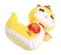 Abaodam Resin Snake Money Saving Box with Coin Slot for Chinese Year Decor Zodiac Animal Piggy Bank Feng Shui Wealth Coin Jar for Year Snake Celebration