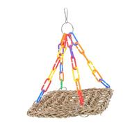 Abaodam Resistant Parrot Climbing Net with Metal Clips Safe Chew Swing for Pet Birds Parakeet and Parrot to Mood and Reduce Destructive Behavior