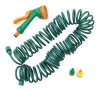 Abaodam Retractable Flexible Garden Watering Hose with Coil Design and Sprayer Head Elastic Irrigation Hose for Car Cleaning Flower Watering Lawn Sprinkling Outdoor Gardens Random Color