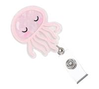 Abaodam Retractable Jellyfish Badge Clip for Nurses, Portable Nurse Badge Reel with Sturdy Clip, Cute Marine Animal Id Card Holder for Hospital and Office Use