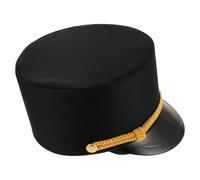 Abaodam Retro Black Train Conductor Hat for Men Women Classic Engineer Cap with Soft Comfortable Fit for Railway Costume Parties and Birthday Decorations