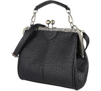 Abaodam Retro Black Women Messenger Bag Shoulder Bag in Pu Leather, Sturdy and Comfortable Casual Handbag for Dating and Formal Occasions