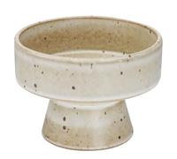 Abaodam Retro Ceramic Fruit Tray 450ml Beige Decorative Melon Serving Plate with High Foot for Birthdays and Weddings, Meticulous Workmanship Fruit Storage Plate