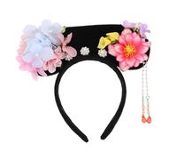 Abaodam Retro Headband Chinese Style Makeup Headband for Women Artificial Flower Pearl for Hanfu Traditional Royal Court Princess Hair Accessories Great for Vintage Photoshoots