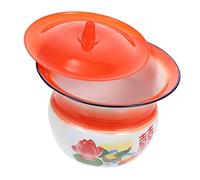 Abaodam Retro Old-Fashioned Iron Urinal Spittoon Pot with Lid, Practical and Wear Resistant, Suitable for Bedroom and Home Use by Children, Vintage Style Portable Potty
