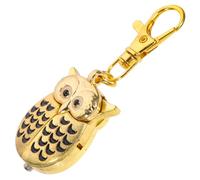 Abaodam Retro Owl Shape Pocket Watch with Battery Operated Movement Cartoon Pocket Watch Keychain Fashionable Gold Tone Pendant for Women and Men Accessory