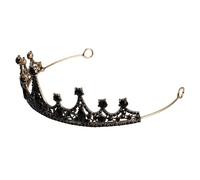 Abaodam Retro Style Black Alloy Bride Hair Crown Headband Lightweight Delicate Wedding Hair Accessories for Brides No Burden to Wear Bridal Headgear