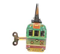 Abaodam Retro Tinplate Die Cast Bus Friction Powered Pull Back Vehicles for Years Vintage London Double Bus Model for Nostalgic Home Decor and Collectors