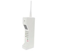 Abaodam Retro Vintage Desktop Phone Model in White Iron with Realistic Details and Versatile Decor, for Home Decor and 80s and 90s Themed Parties as A Unique Decorative Telephone Ornament