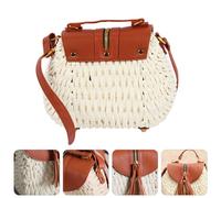 Abaodam Retro Woven Shoulder Bag for Women, Small Summer Beach Messenger Bag, Lightweight Straw Crossbody Leisure Tote for Casual Travel